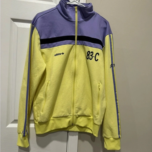 Rare Adidas 83-C Jacket Yellow Purple J. Mano Track Top Logo
Retro Vtg 90s Sz L - Picture 1 of 13